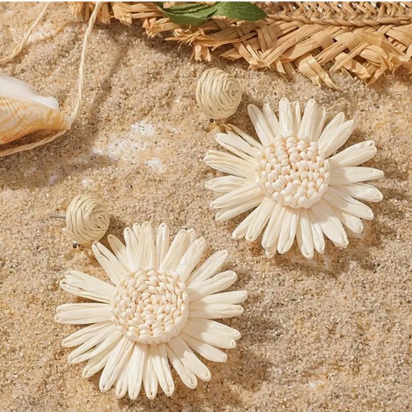 🌼 Flower Drop Earrings - Picture 3 of 7